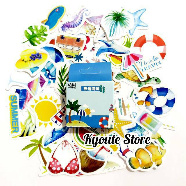 

Stiker Musim Panas 48 pcs / Summer Season Sticker Beach Coral Sea