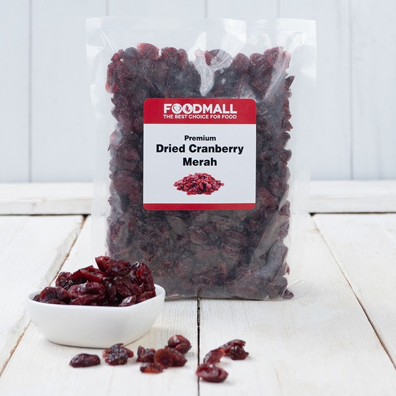 Dried Cranberry / Buah Cranberry Kering / Cemilan Kranberi 250 Gr