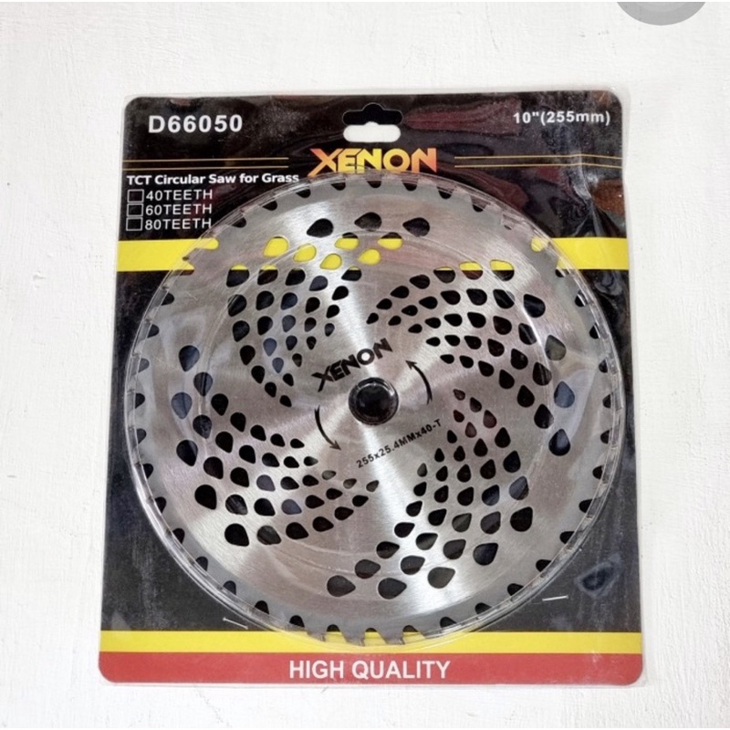 XENON TCT CIRCULAR SAW PISAU MATA POTONG RUMPUT BULAT 10INCHX40T