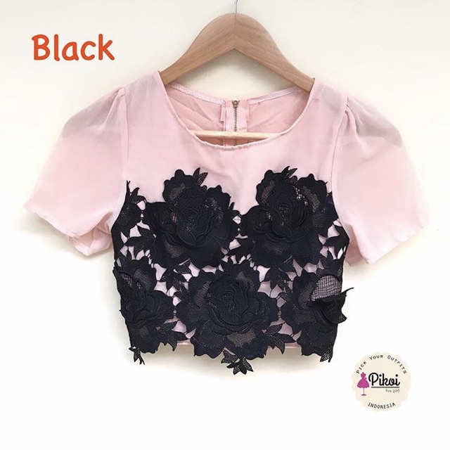 Baju bangkok ready / baju brukat murah / blouse brukat putih / blouse brukat bangkok ready lucu 1946