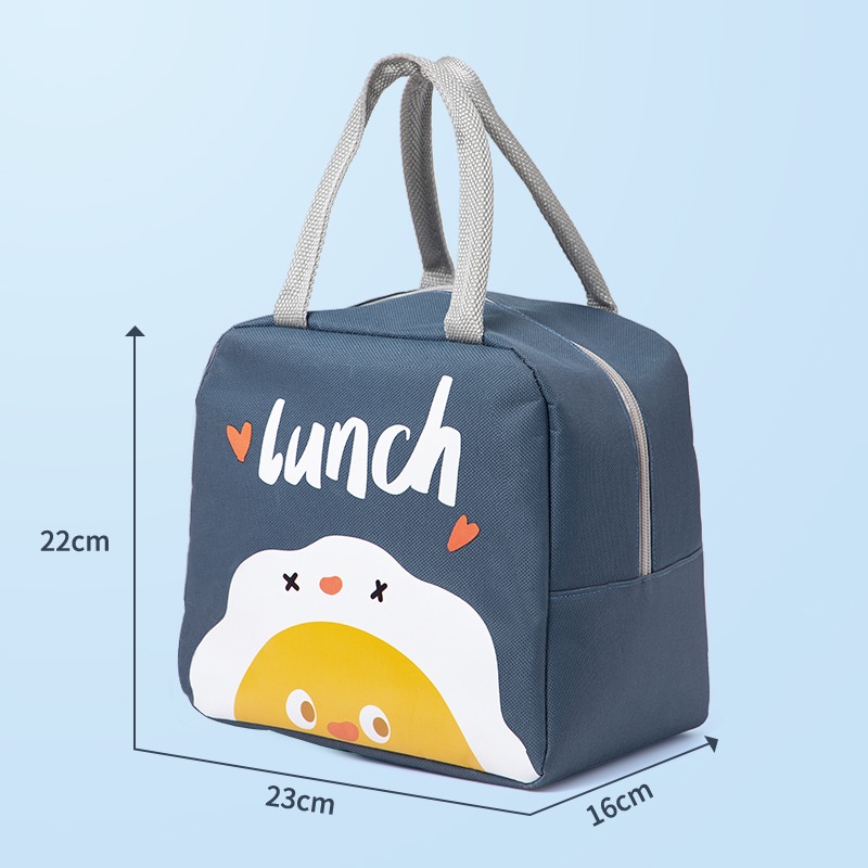 Lunch Bag Kantong Tas Bekal Kotak Makan Cooler Bag Simpel Tahan Air &amp; Minyak Aluminium Foil Tas