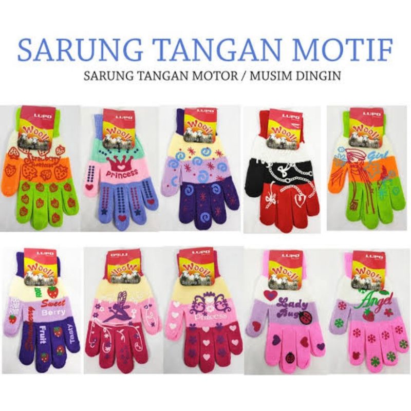 Sarung Tangan Anak Perempuan / Sarung Tangan Anak Cewek / Sarung Tangan Anak