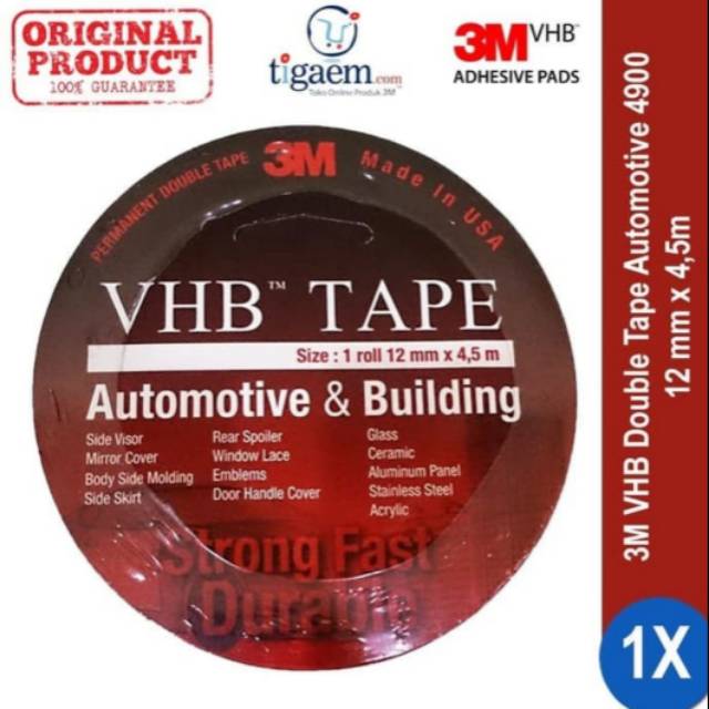 

3M VHB double tape automotive 4900 size 12mmx4,5m