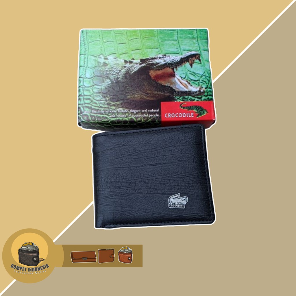 Dompet Crocodile Pria Lipat Pendek | Dompet Lipat Pria Crocodile