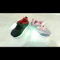 SEPATU NYALA ANAK DANS RAVEL WARNA HITAM & PINK