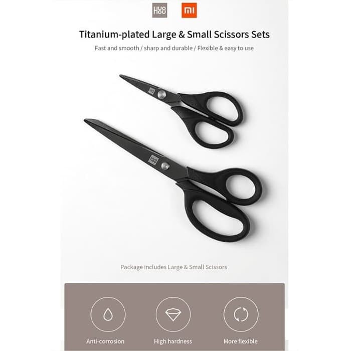 

XIAOMI HUOHOU D5 SCISSORS GUNTING TITANIUM PLATED SCISSOR SET 2PCS