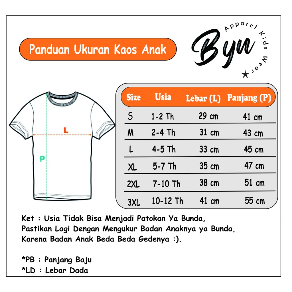 Bayyan Kaos Anak Laki Laki Motif Kombinasi Distro