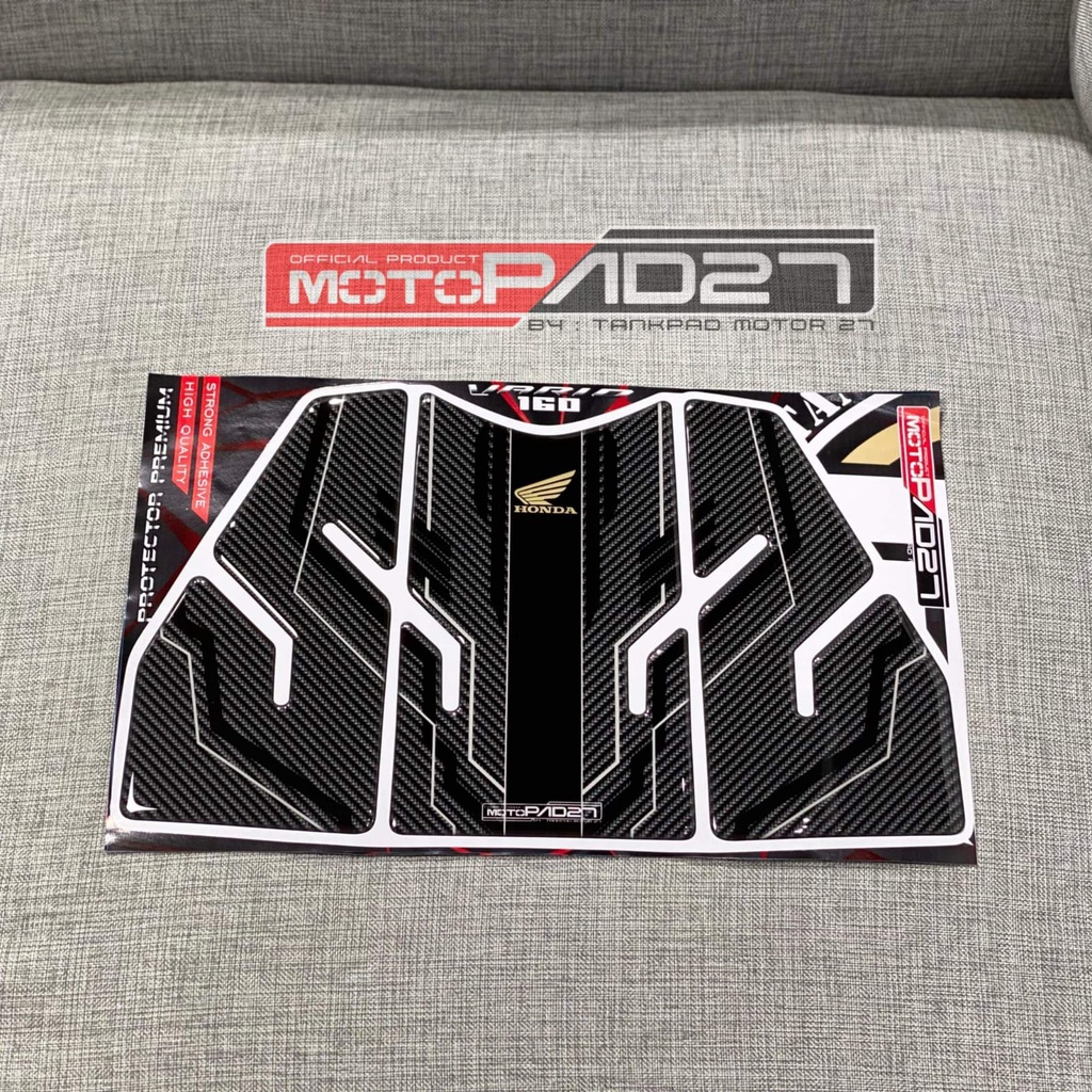 honda vario 160 stiker dashboard carbon resin premium motopad27