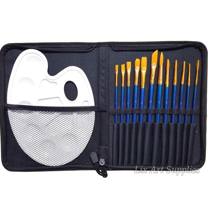 

Buruan Beli Joyko Kuas Lukis Set 12 + Palet + Storage Bag / Art Brush Set 12