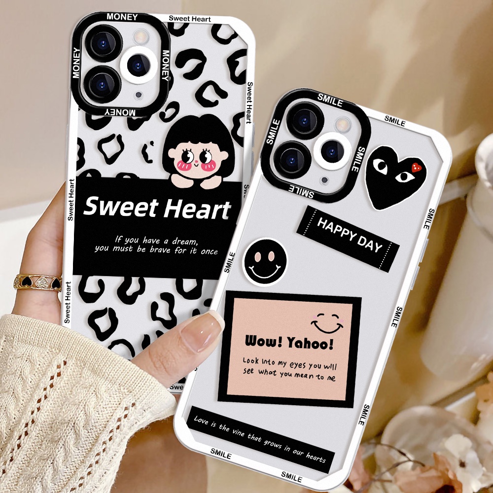 Soft Case TPU Transparan Motif Kartun Angel Eye Untuk iPhone 11 12 13 Pro Max X XR XS Max 13 12 Mini 7 8 Plus SE 2020 SE 2022