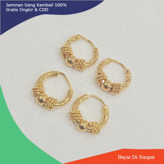 Anting Anak Gipsy Pentul Lapis Emas Aksesoris Perhiasan