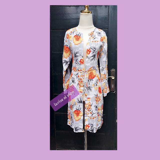 LARISE CARDIGAN MOTIF FLORA BUNGA AUTER / PAKAIAN WANITA MURAH