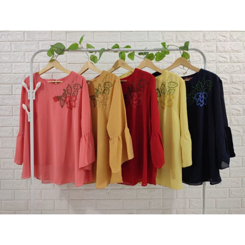 BLOUSE SIFON PAYET ATASAN WANITA