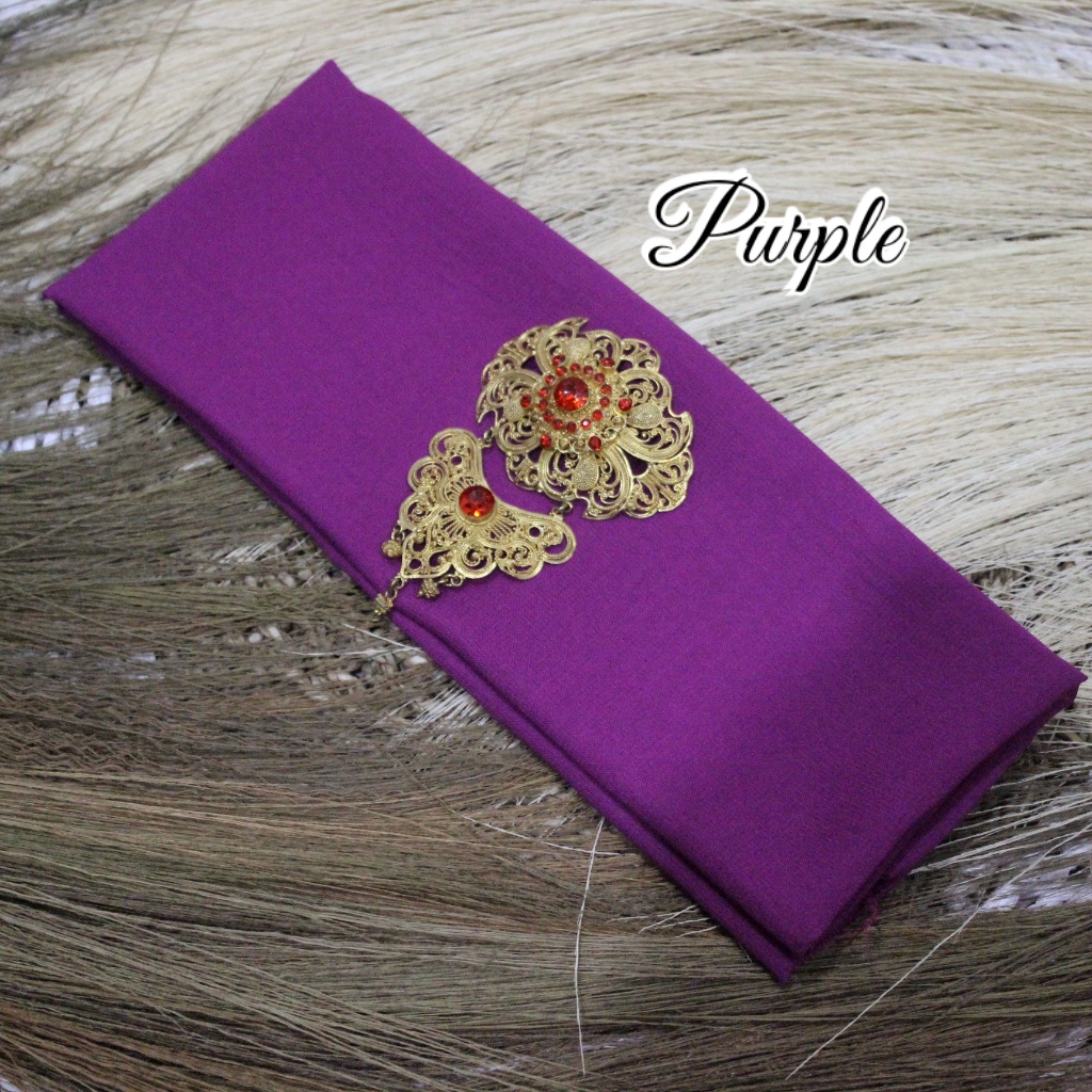 Selendang Sifon Hycon | Selendang Bali | Senteng-Purple