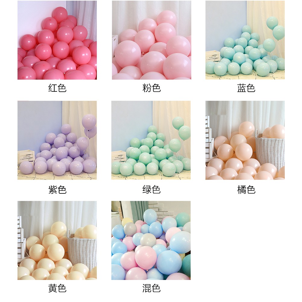 10PCS Macarons Candy Pastel Latex Balloons Birthday Party Air Balloon Wedding Baby Shower Party Decoration