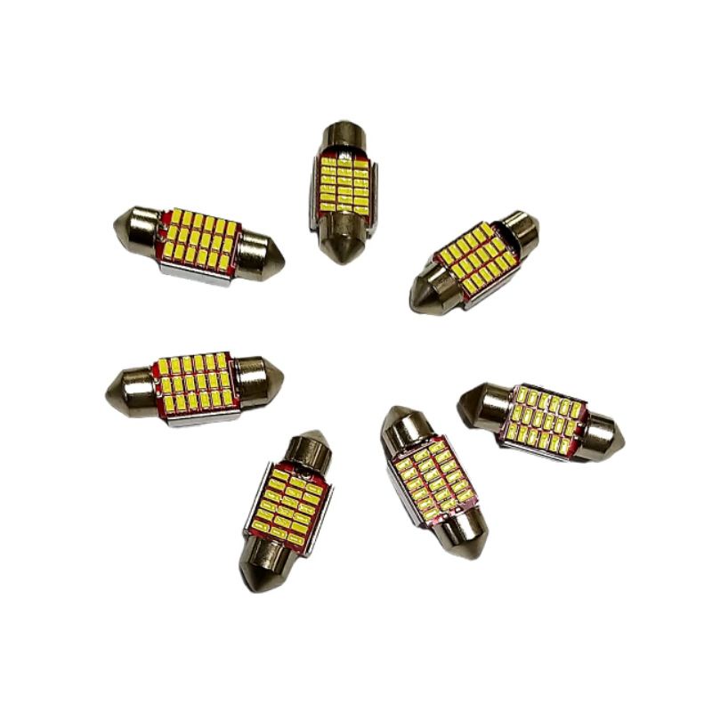 Lampu plafon kabin mobil 12 volt 18 titik Led canbus ukuran 31.mm