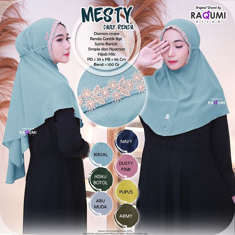 Mesty Daily Renda Original Raqumi Hijab