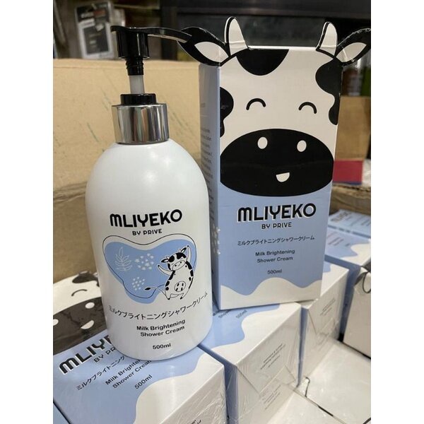 [PROMO SPESIAL] MLIYEKO SHOWER CREAM WITH ALOE VERA, HONEY, GOAT MILK, &amp; VITAMIN E isi 500ML  SABUN MANDI PEMUTIH SUSU KAMBING