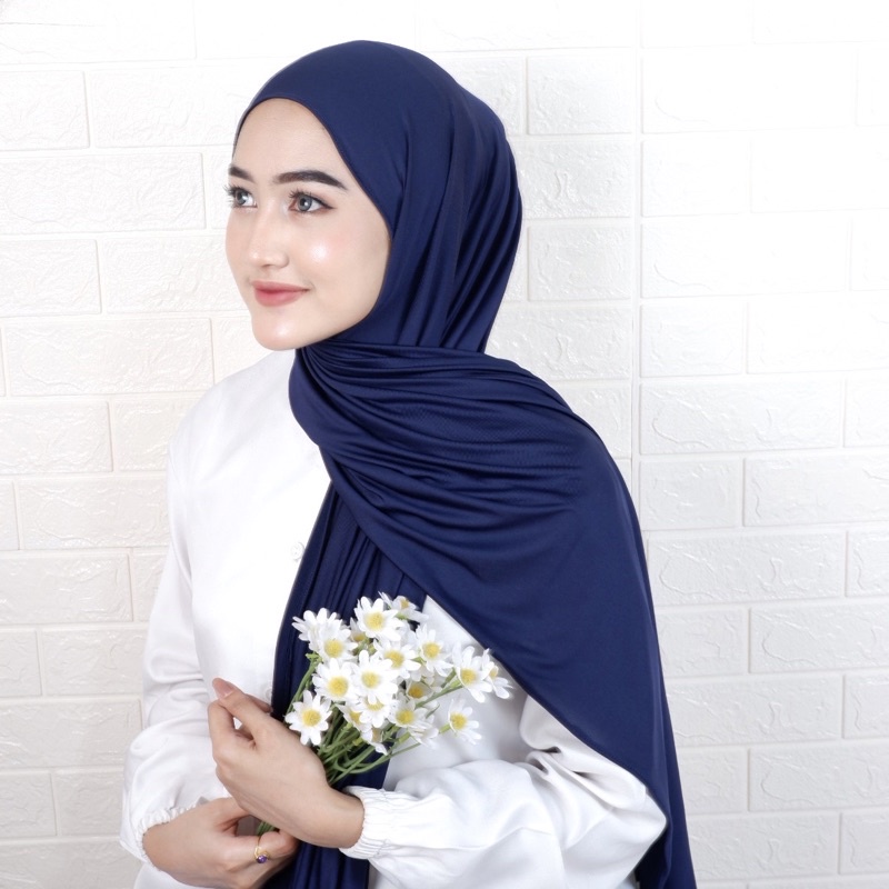 HIJAB JILBAB KERUDUNG PASHMINA INSTAN JERSEY