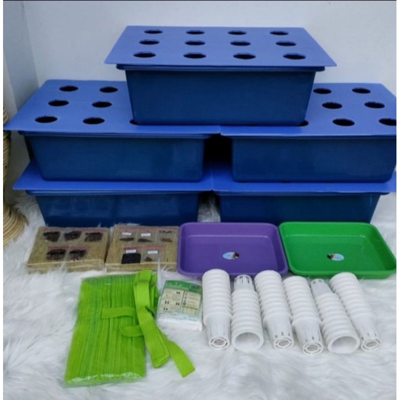 Jual Paket Hidroponik Set 60 Lubang Paket Hidroponik Pemula Lengkap Bak