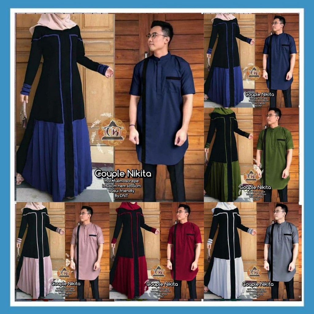 SARIMBIT LEBARAN (2020) HAFIZ&HAFIZAH FAMILY GAMIS PLUS KHIMAR- BAJU COUPLE KELUARGA TERBARU