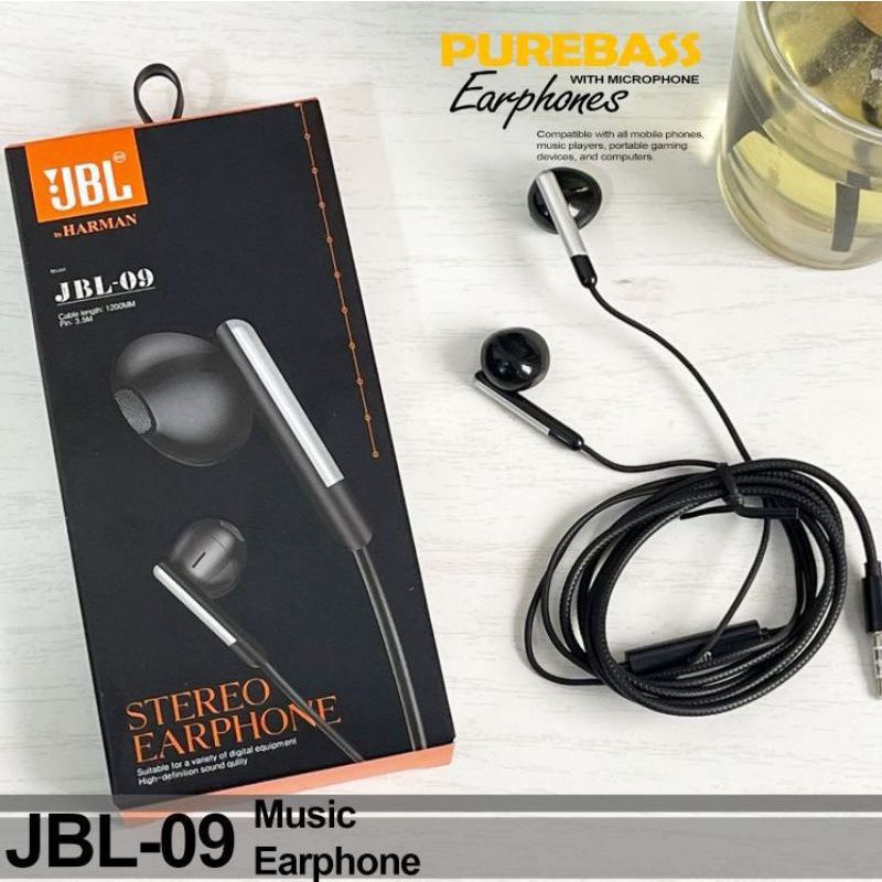 Headset/Earphone JBL Super Mega Bass Stereo Earphone JBL High Sound Pure Bass Quality JBL 001/JBL 006/JBL 009 Stereo Bass pure Bass Quality Bass Handsfree Stereo Bass