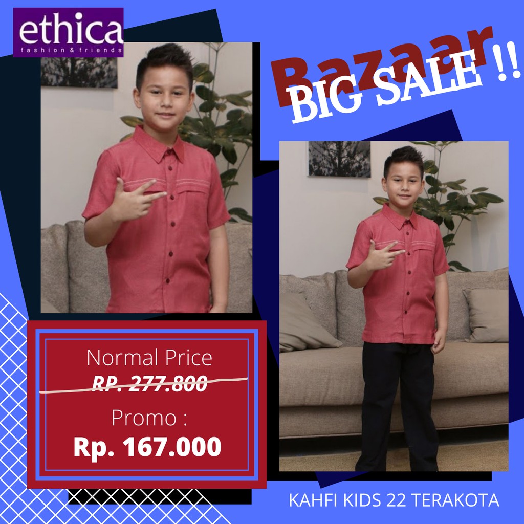 SUPER BIG SALE |  STELAN ANAK ETHICA KAHFI KIDS 22 TERACOTA