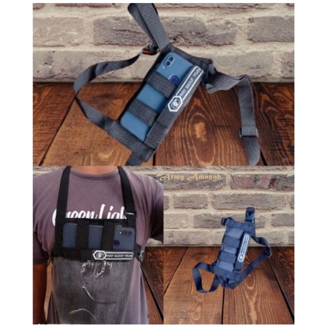 Chest Belt HP Holder Handphone Camera Vlog Holder HP Tas Dada HP Youtuber Tas Youtober Chest