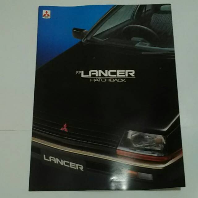 Flyer brosur iklan asli lama mitsubishi lancer hatchback klasik