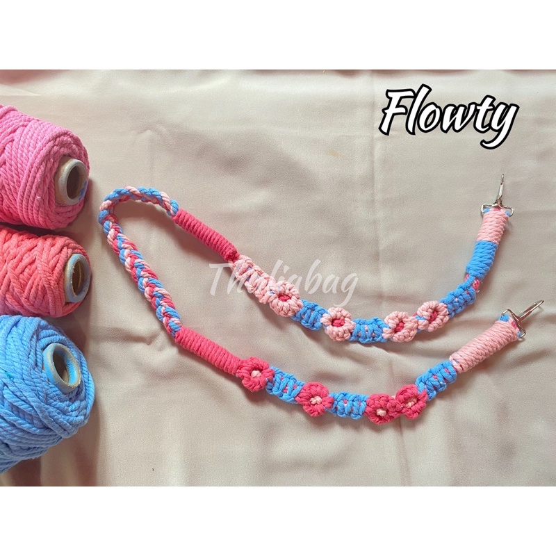 READY STOK STRAP BAG MACRAME FLOWTY BY THALIABAG ||  MACRAME HANDMADE || STRAP  BY THALIA|| TALI TAS MURAH || SHOULDER BAG MURAH|| SLINGBAG MURAH