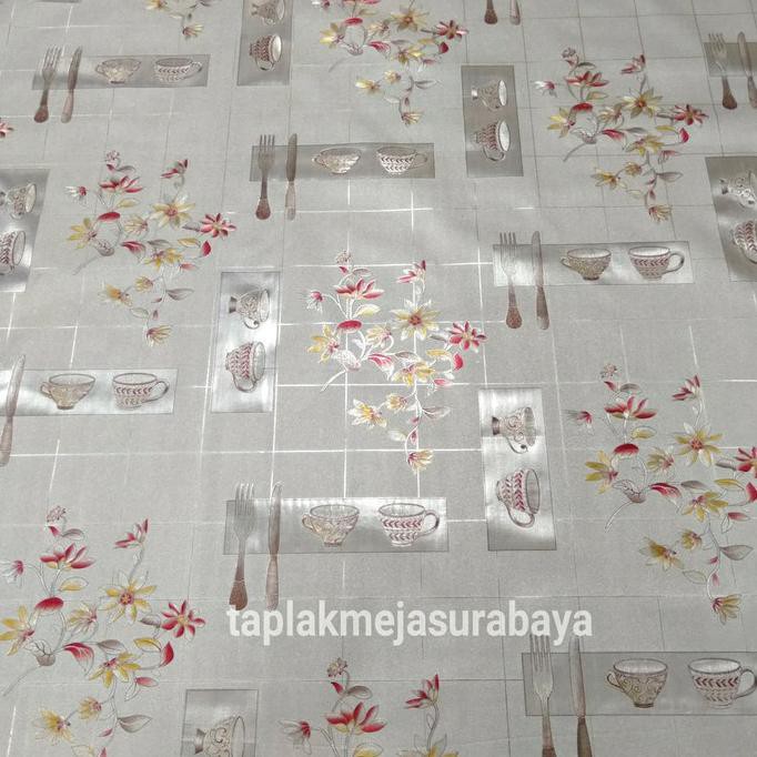 BEST Taplak Meja Makan Mewah Gold Emas Meteran - Taplak Meja Makan Anti Air