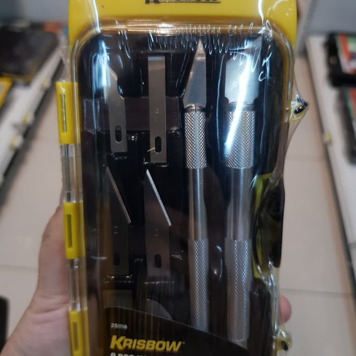 Hobby Knife Set isi 8/ Pisau Set untuk Hobby Krisbow