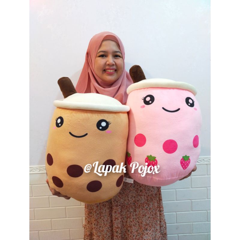 Boneka Boba Bubble Milk Tea Brown Sugar Ukuran Jumbo