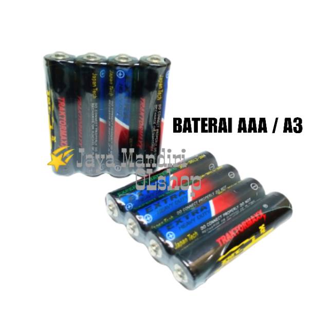 Baterai AAA / Battery A3/ Batere Traktormaxx AAA A3 R03 Non Mercury 1.5 Volt ( 1 PACK 60pcs )