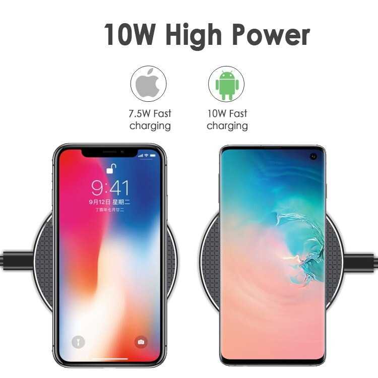 Wireless Fast Charging QI Quick Charger Wireless Charger 10W / Centechia Universal Wireless Charger Fast Pad Station Base 10W - K8