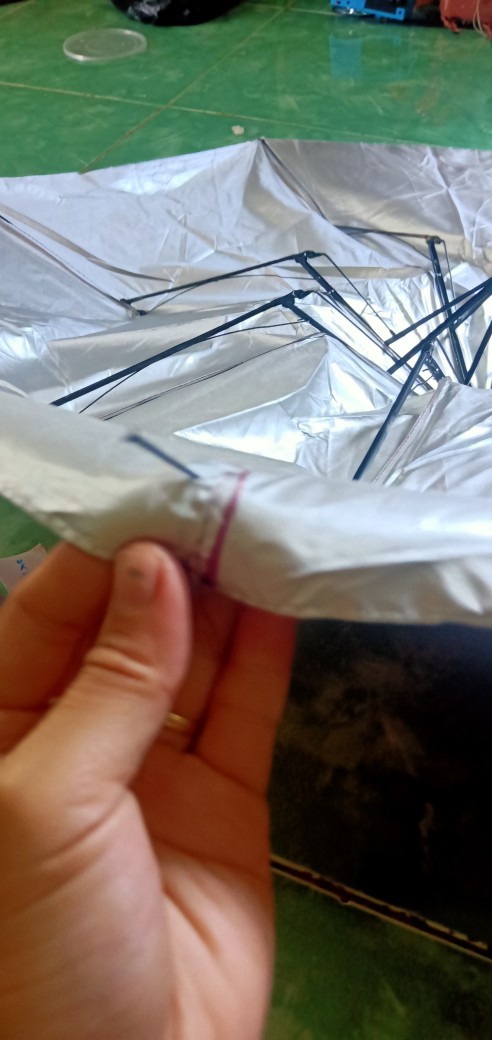 Felwinshop Payung Lipat Polos Warna Dalam Silver Murah!!! Payung Promosi Nagoya