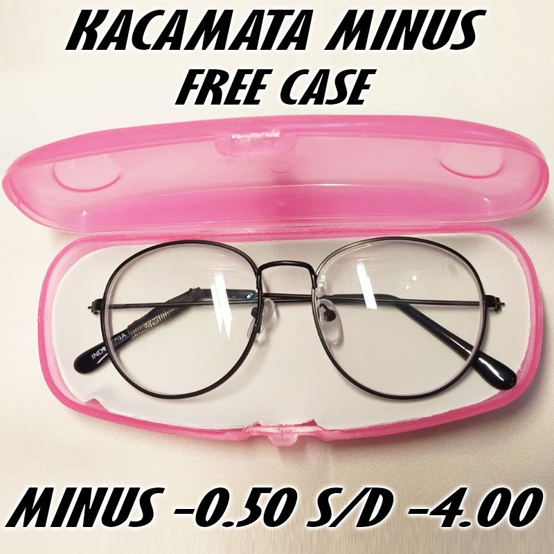 TERBARU !Kacamata Frame Bulat (Oval) - Kacamata Minus - Pria dan Wanita (UNISEX) 0.50-4.00   - PROMO