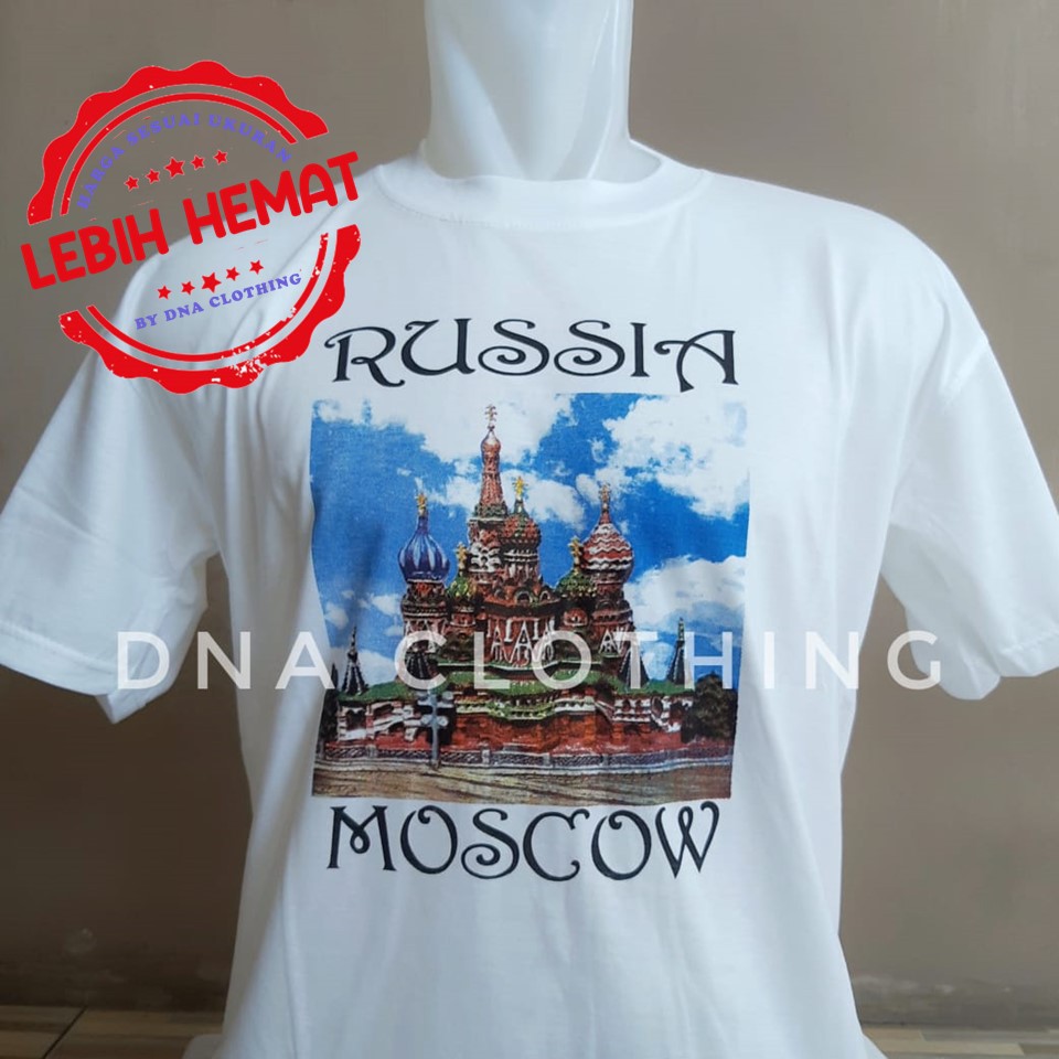 Kaos Souvenir Negara Rusia / Baju Oleh - Oleh Rusia Moscow