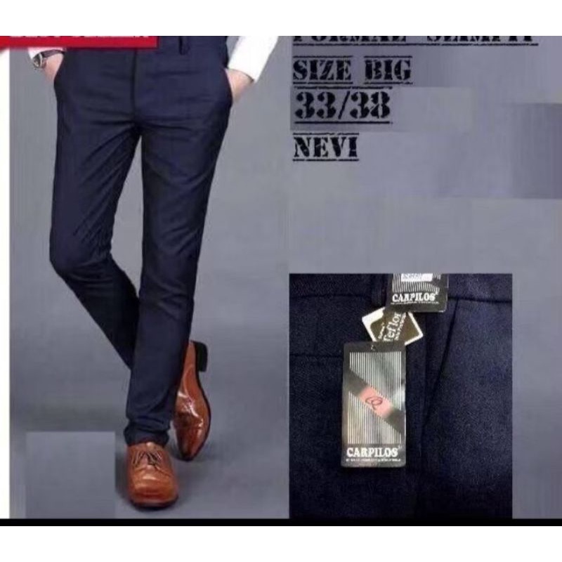 Celana Slim Fit Pria Celana Bahan Pria Slimfit Celana Formal slim Fit Celana Bahan Hitam