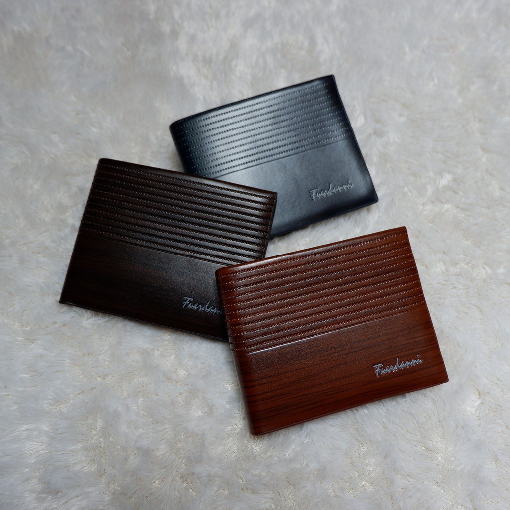 (NEVSET SEMARANG) Dompet lipat pria / motif line original / simple / gift / Fuerdanni / Dompet kartu