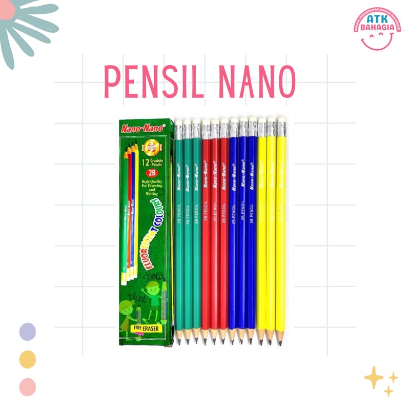 

(12PCS) PENSIL NANO SUDAH RAUT KAYU KUALITAS BAGUS HARGA HANYA