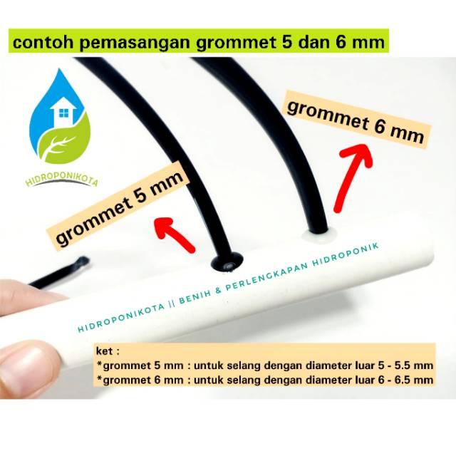 grommet/seal 5 mm untuk selang 5 mm