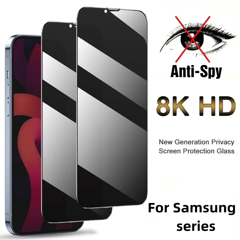 Pelindung Layar Tempered Glass HD Anti Spy Untuk Samsung A01 A10 A20 A30 A50 A70 S A11 A21 A31 A51 A91 A12 A33 A73 A53 A51 A22 A32 A92 5G