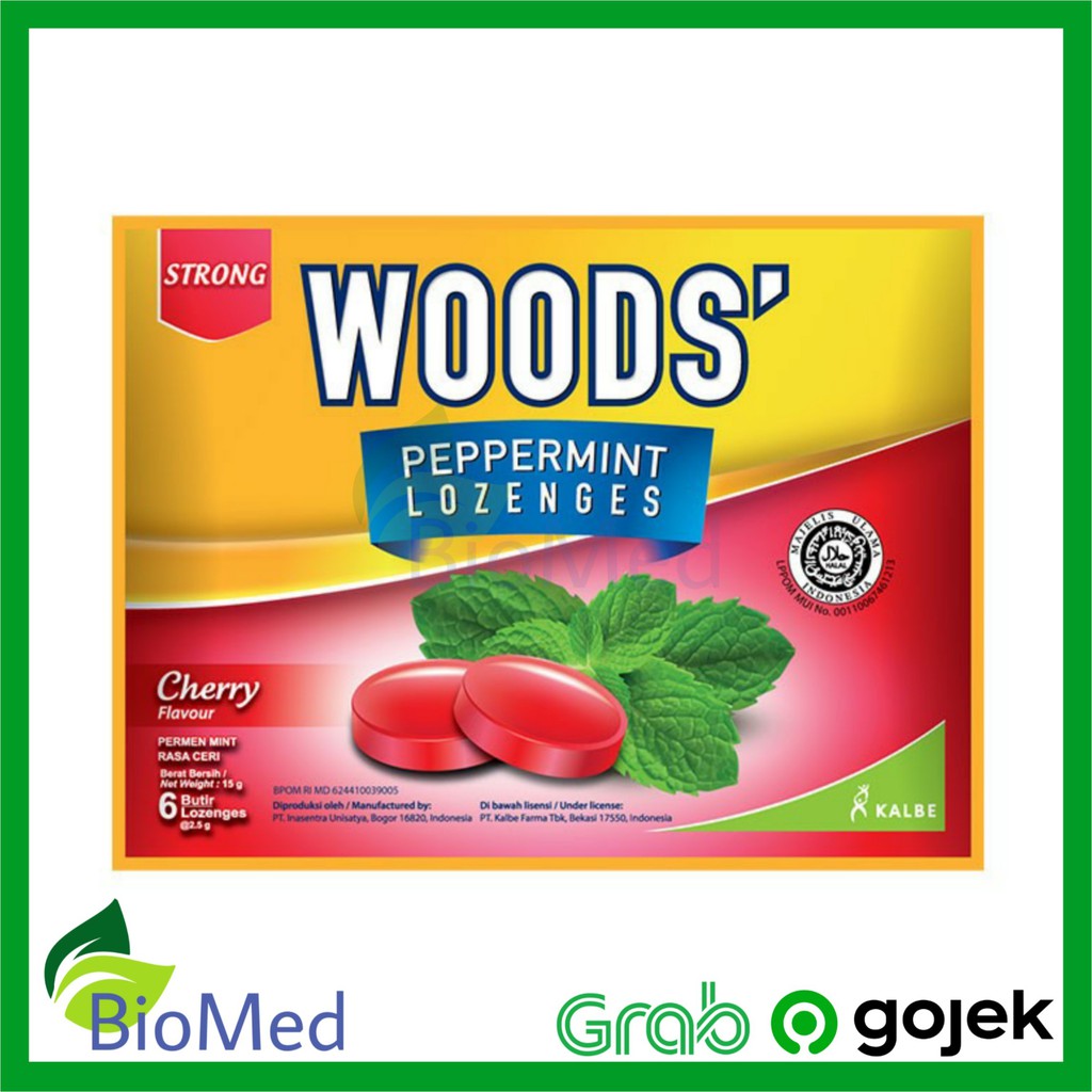 WOODS CHERRY MERAH - Wood's Permen Pelega Sakit Tenggorokan Batuk