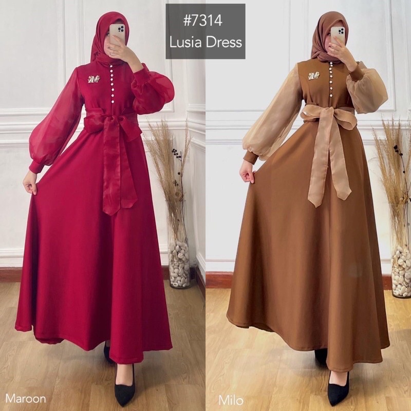 Gamis / Maxy Chatifa originalll / Lusia dress Ready