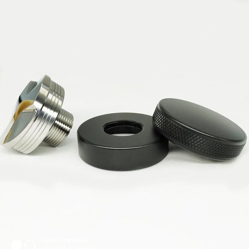 Temper Macaron Flat BLACK Coffee Distributor Tamper 51mm Stainless