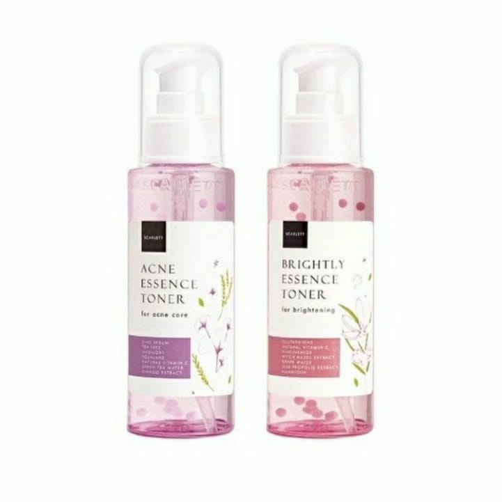 [ 1Kg = 16Pcs ] Scarlett Whitening Brightly Essence Toner| Scarlett Whitening Acne Essence Toner 100ML (BPOM)