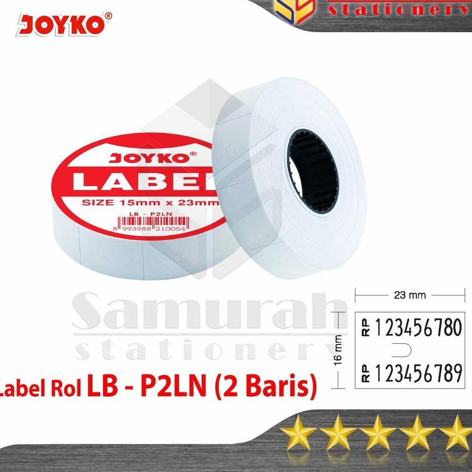 

[PROMO NPE56] Kertas Label Rol 2 Baris LB-P2LN Joyko / Price Label LB 2LN / Isi 2 Line untuk MX-6600A MX-6600N Terkini