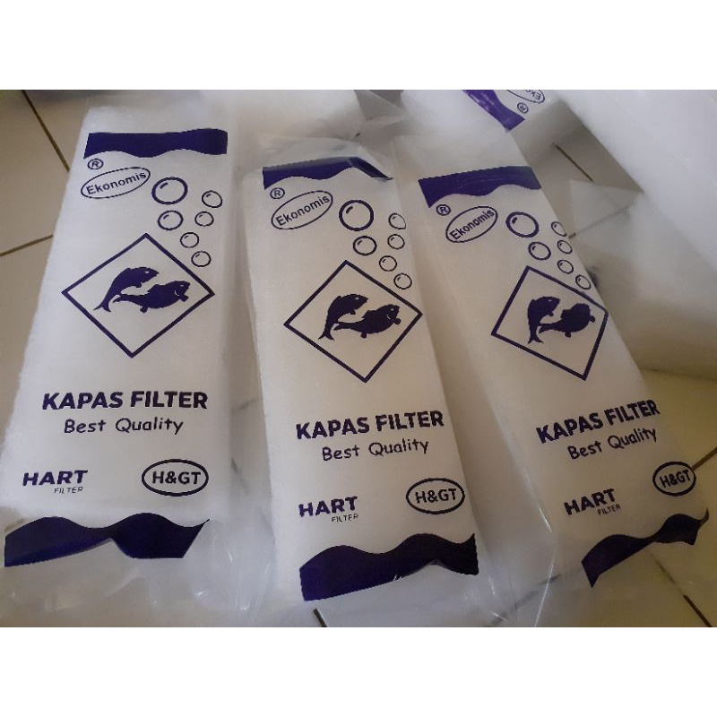 kapas filter aquarium dan kolam 4 lapis murah plastik unggu