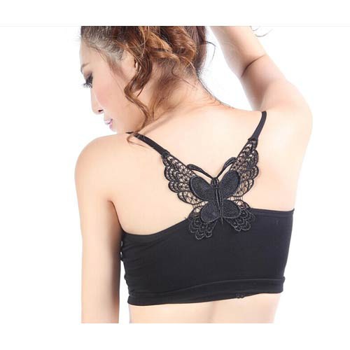 Bralette Wanita Kupu-kupu Dengan Busa Bralette Sport Miniset Bra Cewek Murah Busa Bisa Dilepas